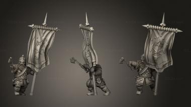 Military figurines Dwarven Champion and Heralds Warriors Dwarf Herald 3d model