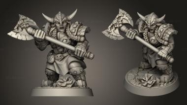 Military figurines Dwarven Defenders Axe 3d model