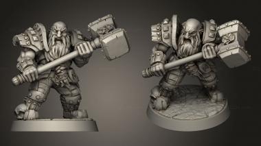 Military figurines Dwarven Defenders Maul 3d model