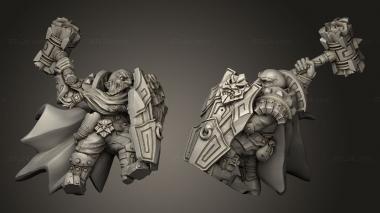 Military figurines Dwarven Dwarf Champion Alvar Giantyer 3d model