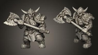 Military figurines Dwarven Dwarves Weapon ist Axe 3d model