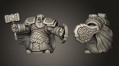 Military figurines dwarven infantry dwarven 3d model