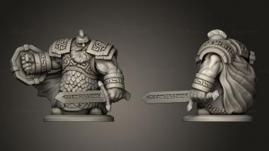 Military figurines dwarven infantry 3d model