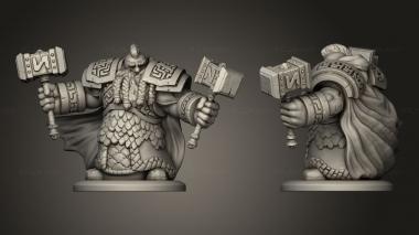 Military figurines dwarven infantry 3d model