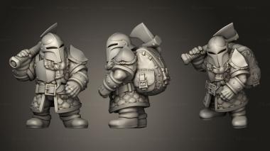 Military figurines Dwarven Light Infantry 3d model