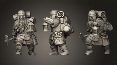 Military figurines Dwarven Miners Warriors Dwarf Miner 3d model