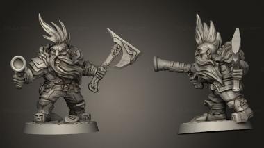 Military figurines Dwarven Blunderbuss 3d model