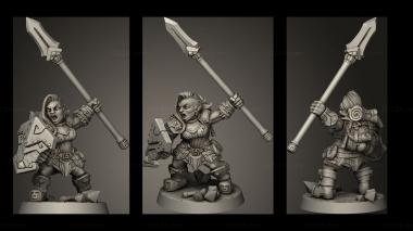 Military figurines Dwarven Dwarf Oathbreaker Shield 3d model