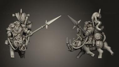 Military figurines Dwarven Riders Rider Spear 3d model