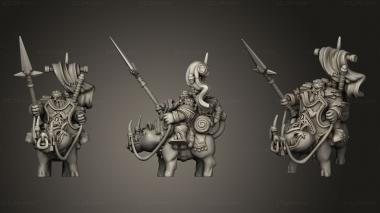 Military figurines Dwarven Riders Rider Spear 3d model