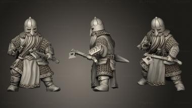 Military figurines Dwarven Road Guardians Warriors Guard 3d model