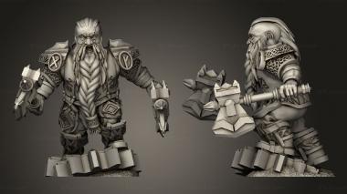 Military figurines Dwarven Warriors Champion 3d model