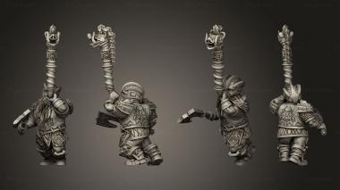Military figurines Dwarven Warriors Musician Horn 3d model