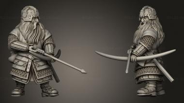 Military figurines Dwarves Archers Dwarven Archer 3d model