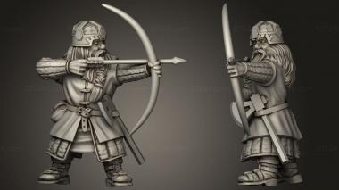 Military figurines Dwarves Archers Dwarven Archer 3d model