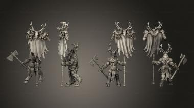 Military figurines Banedeer banner 3d model