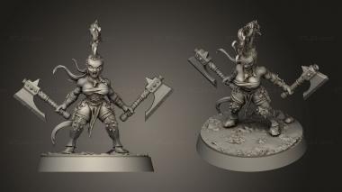 Military figurines Dwarves Troops Bloodstone Berserkers 3d model