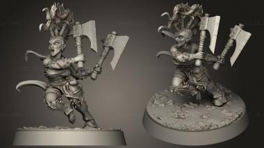 Military figurines Dwarves Troops Bloodstone Berserkers 3d model