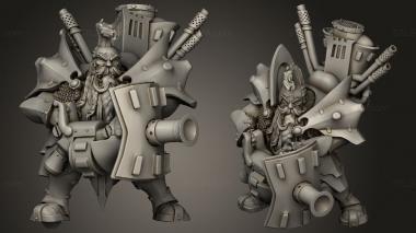 Military figurines Dwarves Troops Chromium Crusher 3d model