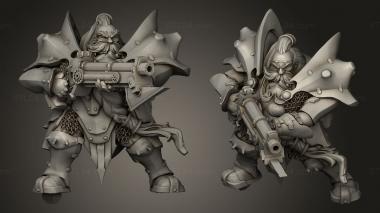 Military figurines Dwarves Troops Chromium Crusher 3d model