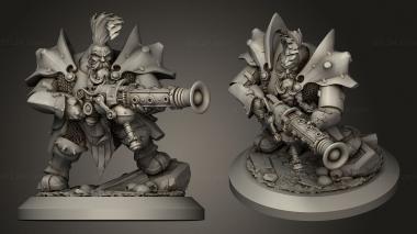 Military figurines Dwarves Troops Chromium Crusher 3d model