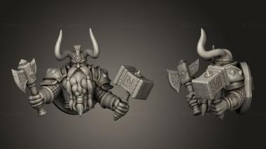 Military figurines Dwarves DWARF Paladin 3d model
