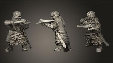 Military figurines Dwarves Crossbows Dwarven Crossbow 3d model