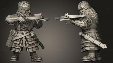 Military figurines Dwarves Crossbows Dwarven Crossbow 3d model
