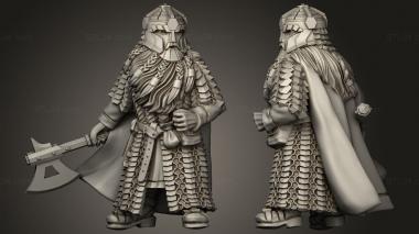Military figurines Dwarves during the shieldbearer 3d model