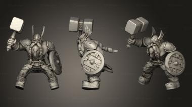 Military figurines Dwarves Dwarf Gryphon Rider with separately Ider 3d model