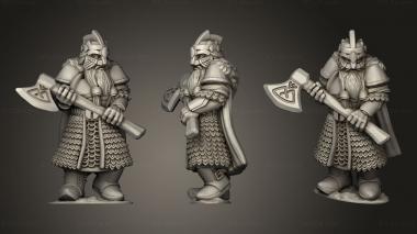 Military figurines Dwarves Dwarf Male 3d model