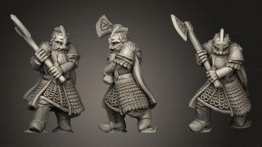 Military figurines Dwarves Dwarf Male 3d model