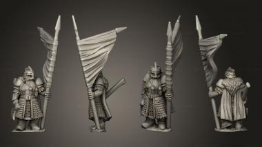 Military figurines Dwarves Dwarf Male Banner 3d model
