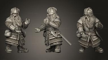 Military figurines Dwarves Dwarves Scorpion crew 3d model