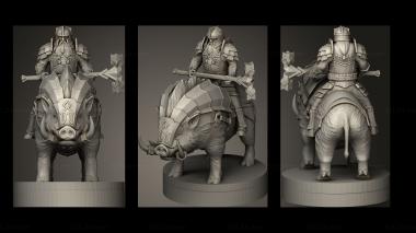Military figurines Dwarves elite 3d model