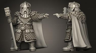 Military figurines Dwarves Hammer Command Captain 3d model