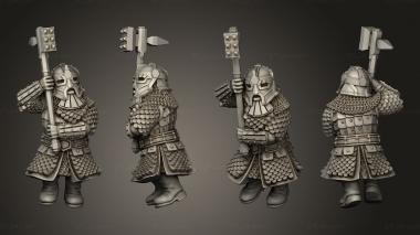 Military figurines Dwarves Hammer troops dwarf 3d model