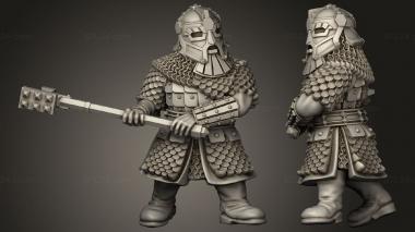 Military figurines Dwarves Hammer troops dwarf 3d model