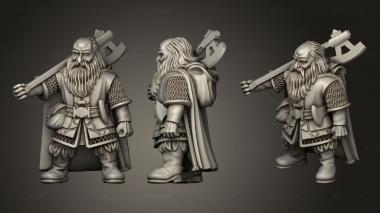 Military figurines Dwarves Ranger Company Dwarf with axe 3d model