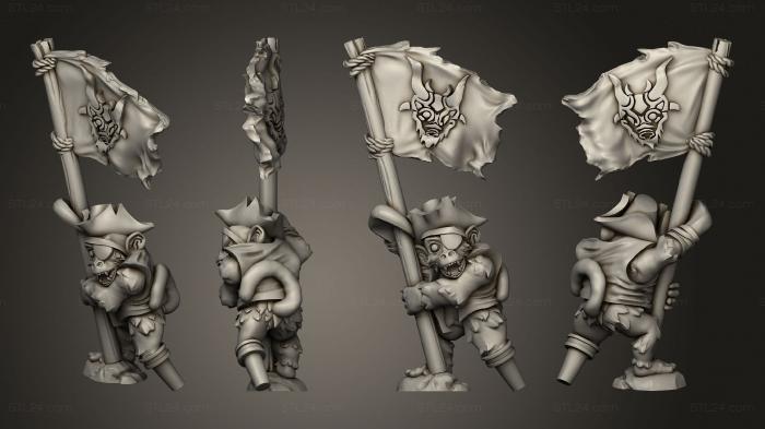 Military figurines (Banner B Monkey, STKW_3106) 3D models for cnc