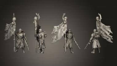 Military figurines Banner Bearer Cult Guard 3d model