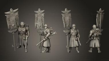 Military figurines Banner Bearer 3d model