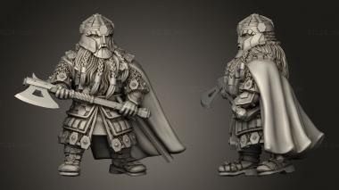 Military figurines Dwarves Gemwardens Warrior with axe 3d model