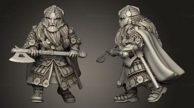 Military figurines Dwarves Gemwardens Warrior with axe 3d model
