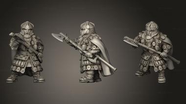 Military figurines Dwarves Gemwardens Warrior with axe 3d model