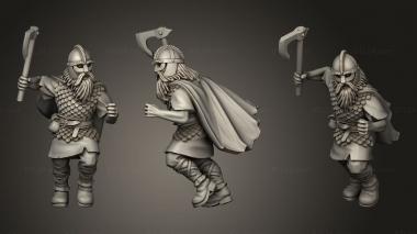 Military figurines Dwarves Wildmen Warriors Warrior 3d model