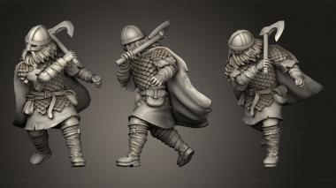 Military figurines Dwarves Wildmen Warriors Warrior 3d model