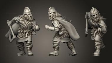 Military figurines Dwarves Wildmen Warriors Warrior 3d model