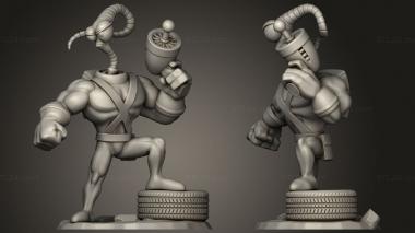 Military figurines Earthworm Jim Chibi Comunidad 3d model