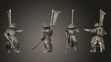 Military figurines Captain 3d model